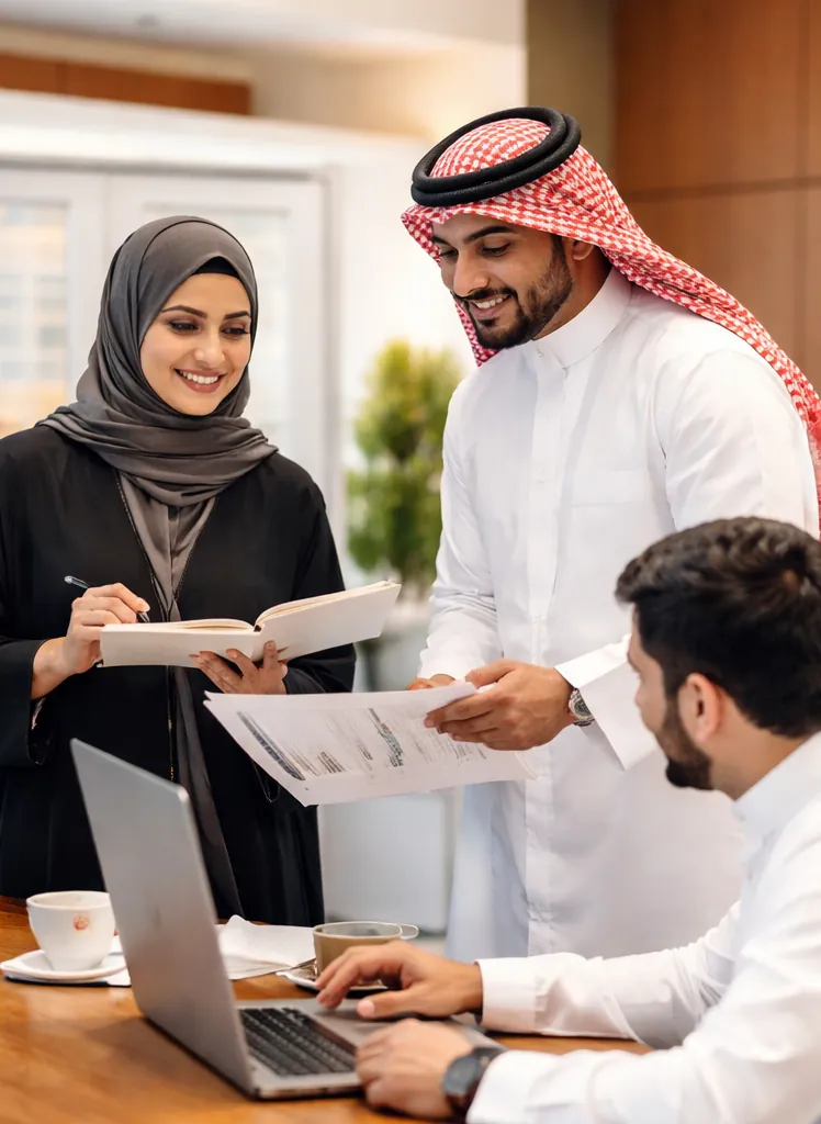 business meeting with saudi professionals